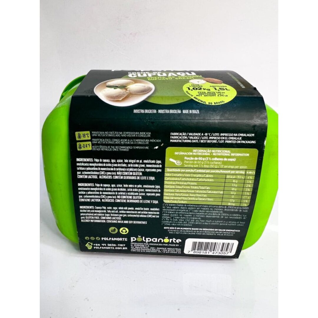 Creme de Cupuaçu 1,5 litros - Pote - Imagem 2