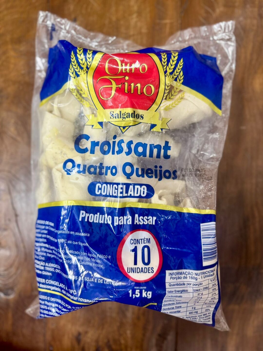 Croissant Quatro Queijos - Ouro Fino - 1,5 Kg